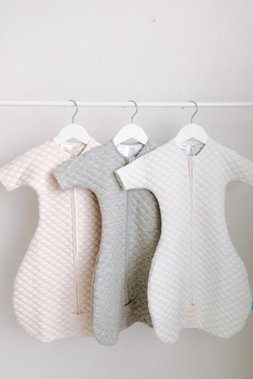 Спальник стеганый Aden + Anais Heather grey/Blue, р. 3-6 мес., хлопок, серый (40 004) - Pampik - 2