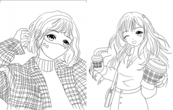 Фешн-розфарбовка #girls#fashion#manga. Валерія Желєзнова - Pampik - 4