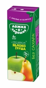 Сік Ложка в долоньці Яблуко-Груша, 200 мл - Pampik