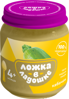 Пюре Ложка в долоньці Кабачок, 100 г - Pampik