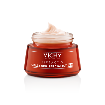 Ночной антивозрастной крем-уход Vichy Liftactiv Collagen Specialist Night Cream с эффектом корекции морщин придания упругости и восстановления сияния, 50 мл - Pampik - 2