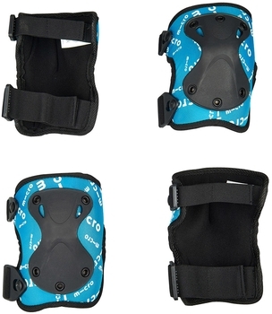 Защитный комплект Micro, налокотники и наколенники, р.M, синий (AC8028) - Pampik