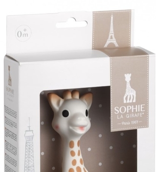 Подарунок. Іграшка-прорізувач Vulli Жирафа Софі Timeless, білий з коричневим (616400) - Pampik - 5
