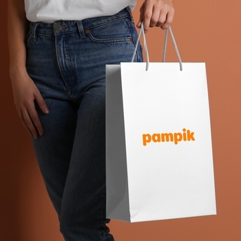 Подарунковий пакет Pampik, 30х41х16 см, білий - Pampik - 2