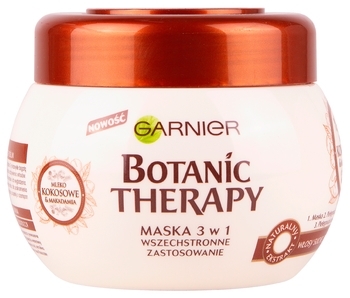 Маска для волосся Garnier 3 в 1 Botanic Therapy Кокосове молочко і Макадамія, для нормального і сухого волосся, 300 мл - Pampik