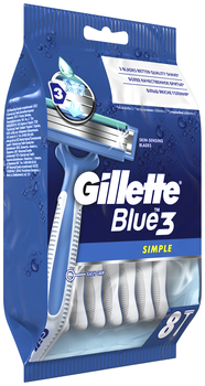 Бритва Gillette Blue Simple 3, 8 шт. - Pampik - 2