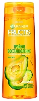 Шампунь Garnier Fructis Потрійне Відновлення для пошкодженого і ослабленого волосся, 250 мл - Pampik