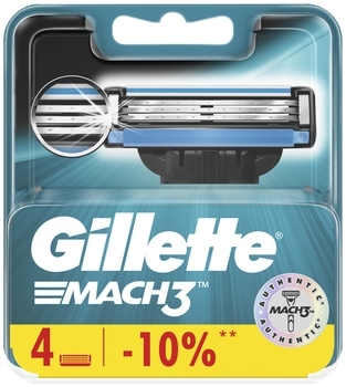 Сменные картриджи для бритья Gillette Mach 3, 4 шт. - Pampik - 2