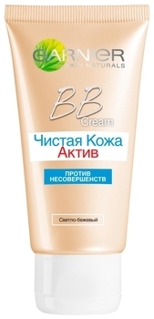BB-крем Garnier Skin Naturals Секрет Досконалості, світло-бежевий, для проблемної жирної шкіри, 50 мл - Pampik