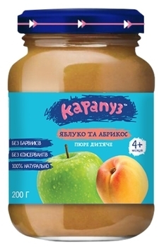 Пюре Карапуз Яблуко і абрикос, 200 г - Pampik