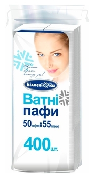 Ватные паффы Білосніжка, 400 шт. - Pampik
