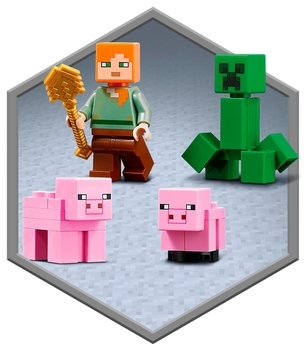 Конструктор LEGO Minecraft Будинок-свиня, 490 дет. (21170) - Pampik - 11