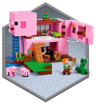 Конструктор LEGO Minecraft Будинок-свиня, 490 дет. (21170) - Pampik - 7