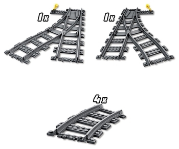 Конструктор LEGO City Стрелочный перевод 8 деталей (60238) - Pampik - 6