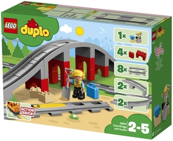 Конструктор LEGO DUPLO Town Залізничний міст і рейки, 26 деталей (10872) - Pampik - 9