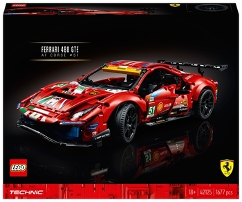 Конструктор LEGO Technic Ferrari 488 GTE AF Corse 51, 1677 дет. (42125) - Pampik