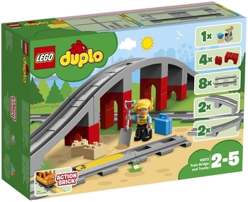 Конструктор LEGO DUPLO Town Залізничний міст і рейки, 26 деталей (10872) - Pampik - 3