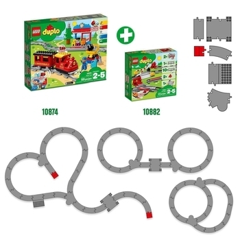 Конструктор LEGO DUPLO Town Рейки, 23 деталі (10882) - Pampik - 6