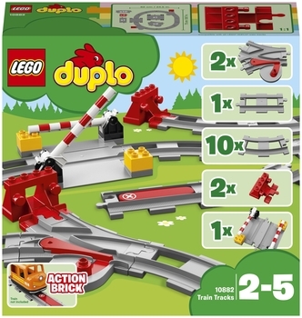 Конструктор LEGO DUPLO Town Рейки, 23 деталі (10882) - Pampik