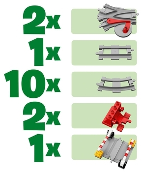 Конструктор LEGO DUPLO Town Рейки, 23 деталі (10882) - Pampik - 5