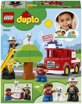 Конструктор LEGO DUPLO Городок Пожежна машина, 21 деталь (10901) - Pampik - 15
