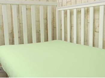 Простыня Руно, трикотаж, на резинке, 120х60 см, салатовый (918.38_Салатовий) - Pampik - 2