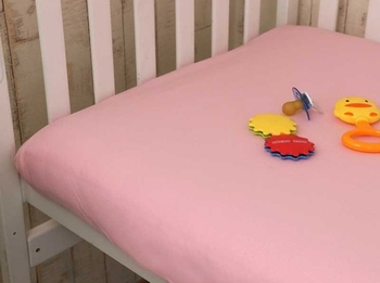 Простыня Руно, трикотаж, на резинке, 120х60 см, рожевый (918.38_Рожевий) - Pampik - 3