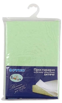 Простыня Руно, трикотаж, на резинке, 120х60 см, салатовый (918.38_Салатовий) - Pampik