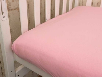 Простыня Руно, трикотаж, на резинке, 120х60 см, рожевый (918.38_Рожевий) - Pampik - 5