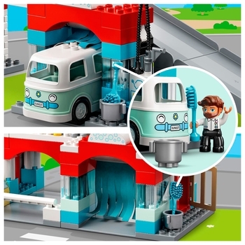 Конструктор LEGO DUPLO Гараж і автомийка, 112 деталей (10948) - Pampik - 7