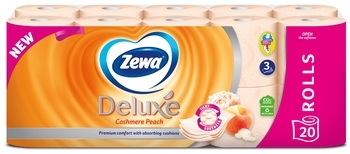 Тришаровий туалетний папір Zewa Deluxe Персик, 20 рулонів - Pampik - 2