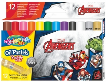 Карандаши пастельные Colorino Disney Avengers, на масляной основе, 12 шт. (91505PTR) - Pampik