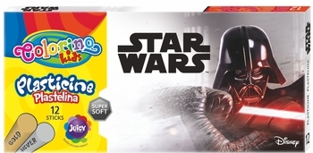 Пластилин Colorino Disney Star Wars, 12 цветов (89496PTR) - Pampik