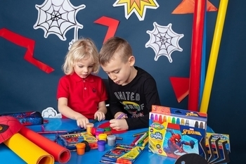 Олівці кольорові Colorino Spiderman, з точилкою, 13 кольорів, 12 шт. (91789PTR) - Pampik - 3