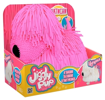Интерактивная мягкая игрушка Jiggly Pup Озорной Щенок, розовый (JP001-WB-PI) - Pampik