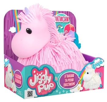Інтерактивна м'яка іграшка Jiggly Pup Чарівний єдиноріг, рожевий (JP002-WB-PI) - Pampik