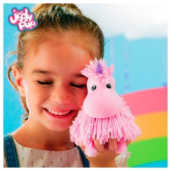 Інтерактивна м'яка іграшка Jiggly Pup Чарівний єдиноріг, рожевий (JP002-WB-PI) - Pampik - 4