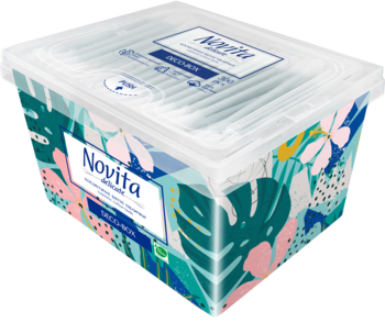 Ватні палички Novita Delikate Deco-box, 300 шт. - Pampik - 4