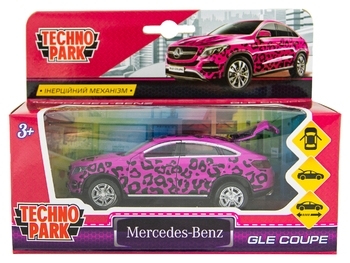 Автомодель Technopark Glamcar Mercedes-Benz Gle Coupe, рожевий (GLECOUPE-12GRL-PIN) - Pampik