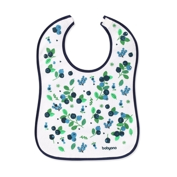 Нагрудник махровий BabyOno Can Almost Eat Myself, синій (833) - Pampik