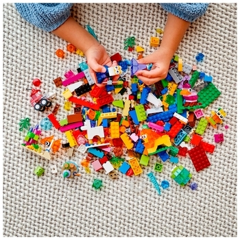 Конструктор LEGO Classic Прозрачные кубики для творчества, 500 деталей (11013) - Pampik - 15