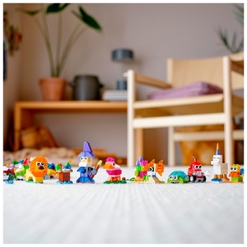 Конструктор LEGO Classic Прозрачные кубики для творчества, 500 деталей (11013) - Pampik - 13