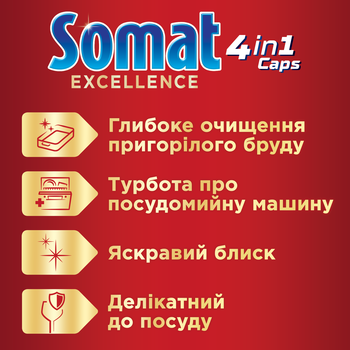 Таблетки для посудомийних машин Somat Excellence, 32 шт. - Pampik - 3