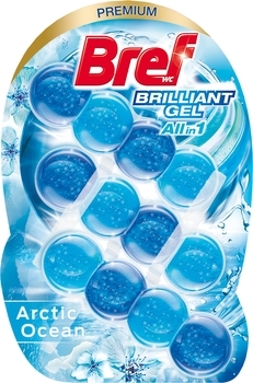 Средство для чистки унитаза Bref Brilliant Gel All in 1 Арктический океан, 3 шт. - Pampik