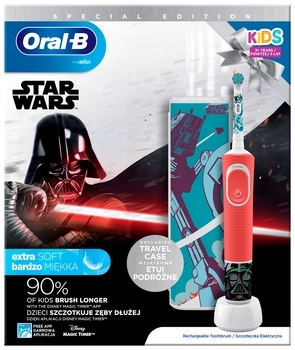 Электрическая зубная щетка Oral-B Kids Звездные Войны + футляр - Pampik - 3