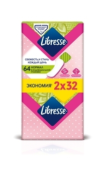 Щоденні прокладки Libresse Daily Fresh Normal, 64 шт. - Pampik - 2