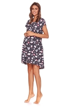 Нічна сорочка Doctor Nap, бавовна, S (TCB.9444.ГРАФИТ) - Pampik - 3