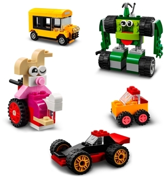 Конструктор LEGO Classic Кубики і колеса, 653 деталі (11014) - Pampik - 6