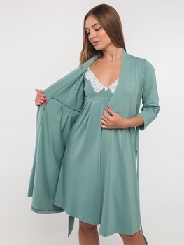 Халат Мамин Дім Rosemary, трикотаж, р.44, бірюзовий (25310) - Pampik - 6