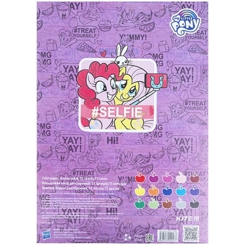 Бумага цветная двусторонняя Kite My Little Pony, 15 листов (LP21-250) - Pampik - 2